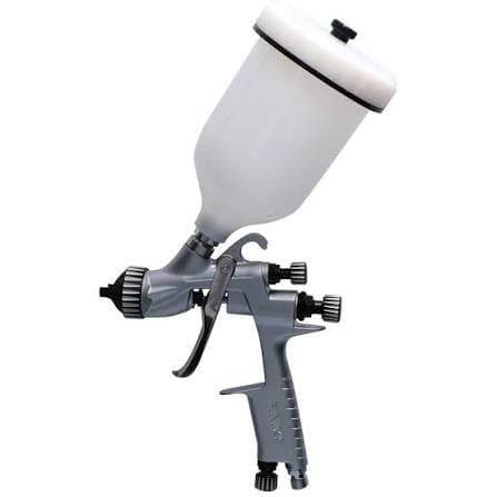 Spuitpistool met witte beker.